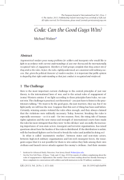 Coda: Can the Good Guys Win?