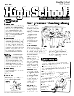 Peer pressure: Standing strong