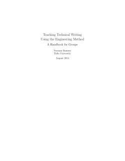 Teaching Technical Writing Using the
