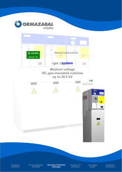 cgm.3 system Medium voltage SF6 gas-insulated