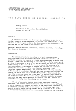 the davy index of mineral liberation