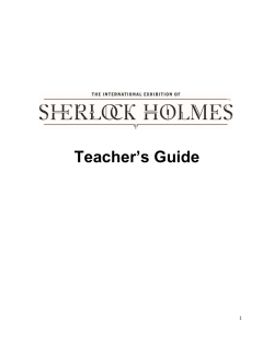 Teacher`s Guide - The International Exhibition of Sherlock Holmes