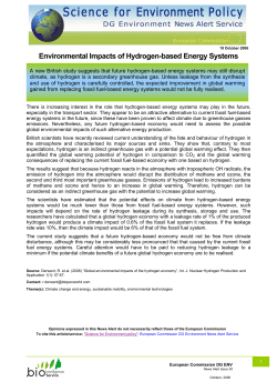 Environmental Impacts of Hydrogen