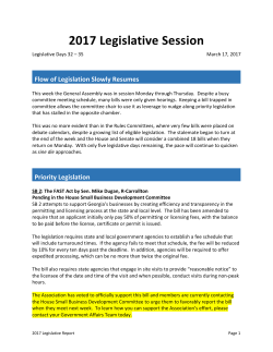 2017 Legislative Update Week 9