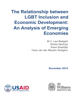 The Relationship between LGBT Inclusion and Economic