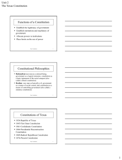 Functions of a Constitution