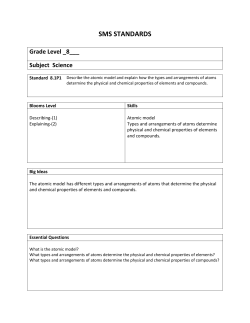 8th Grade Science Standards