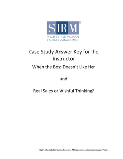 Case Study Answer Guide