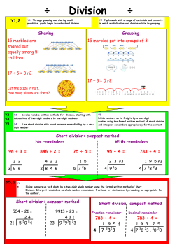 Division - Byerley Park Primary School