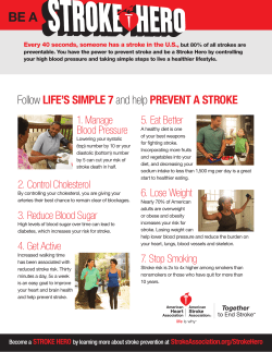 Follow LIFE`S SIMPLE 7 and help PREVENT A STROKE
