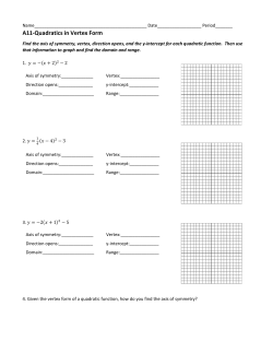 A11-Quadratics in Vertex Form