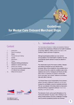 Guidelines for Mental Care Onboard Merchant Ships