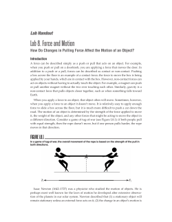 Lab 8. Force and Motion