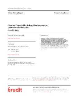 Flightless Phoenix: Fire Risk and Fire Insurance in Urban Canada