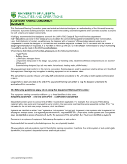 EQUIPMENT NAMING CONVENTION OVERVIEW