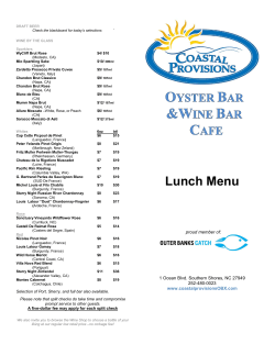 Lunch Menu - Coastal Provisions