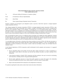 Stranger-Originated Annuity Transactions