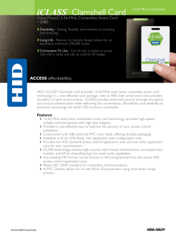 iCLASS Clamshell Card Datasheet
