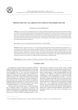 protection of calcareous tufa sites in southern poland