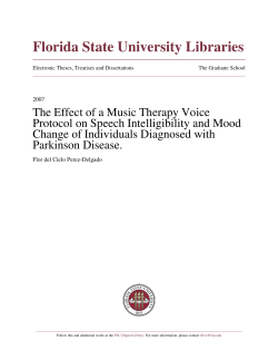 The Effect of a Music Therapy Voice Protocol on Speech