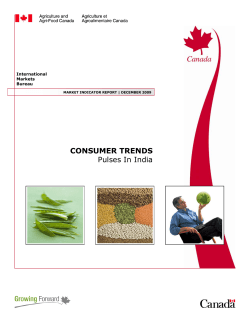 CONSUMER TRENDS Pulses In India