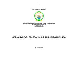 ordinary level geography curriculum for rwanda
