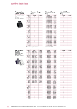 PVC-U Saddles - Inch Sizes
