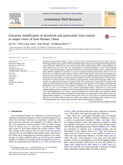 Estuarine modification of dissolved and particulate trace
