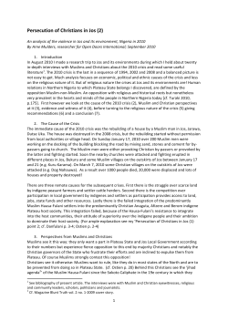 Persecution of Christians in Jos (2)