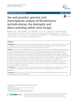 Sex and parasites: genomic and transcriptomic analysis of