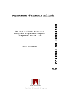 The Impacts of Social Networks on Immigrants` Employment