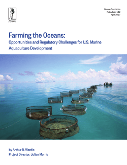 Farming the Oceans: Opportunities and Regulatory Challenges for