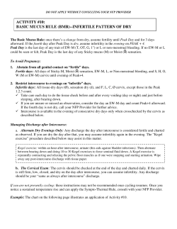 ACTIVITY #10: BASIC MUCUS RULE (BMR)-