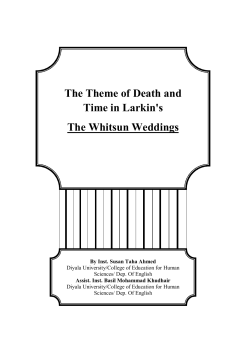 The Theme of Death and Time in Larkin`s The Whitsun