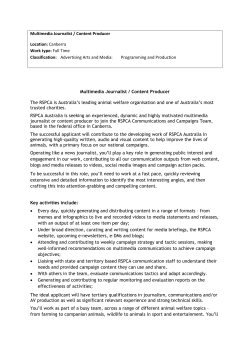 Multimedia Journalist / Content Producer Location: Canberra Work