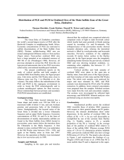 Distribution of PGE and PGM in Oxidized Ores of the Main