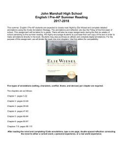 English I 2017 Summer Reading