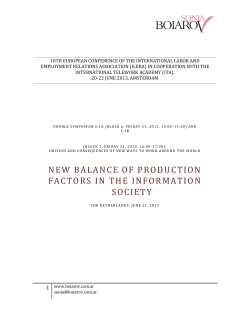 new balance of production factors in the information society