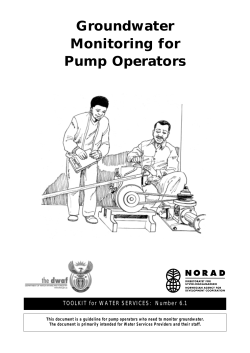 Groundwater Monitoring for Pump Operators
