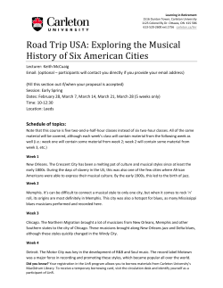 Road Trip USA: Exploring the Musical History of Six American Cities