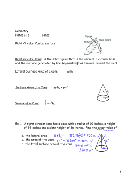 Right Circular Cone