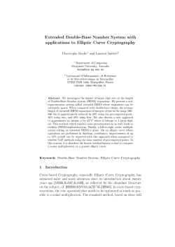 Extended Double-Base Number System with applications to Elliptic