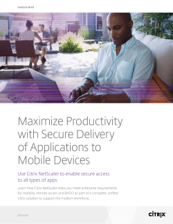 Maximize Productivity with Secure Delivery of Applications to