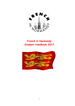 Student Handbook - French in Normandy