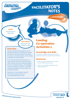 Leading cooperative activities 2