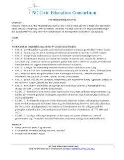 Mecklenburg Resolves - Database of K