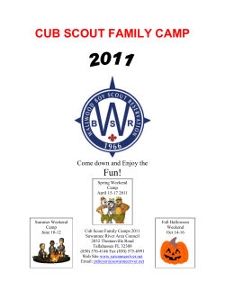 cub scout family camp - Suwannee River Area Council