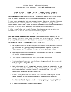 Sink your Teeth into Toothpaste Batik!