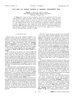 Local order and structural transitions in amorphous metal