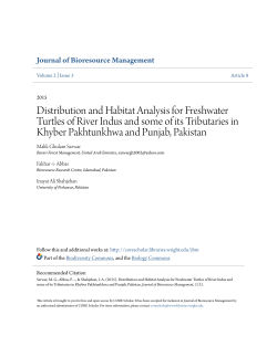 Distribution and Habitat Analysis for Freshwater